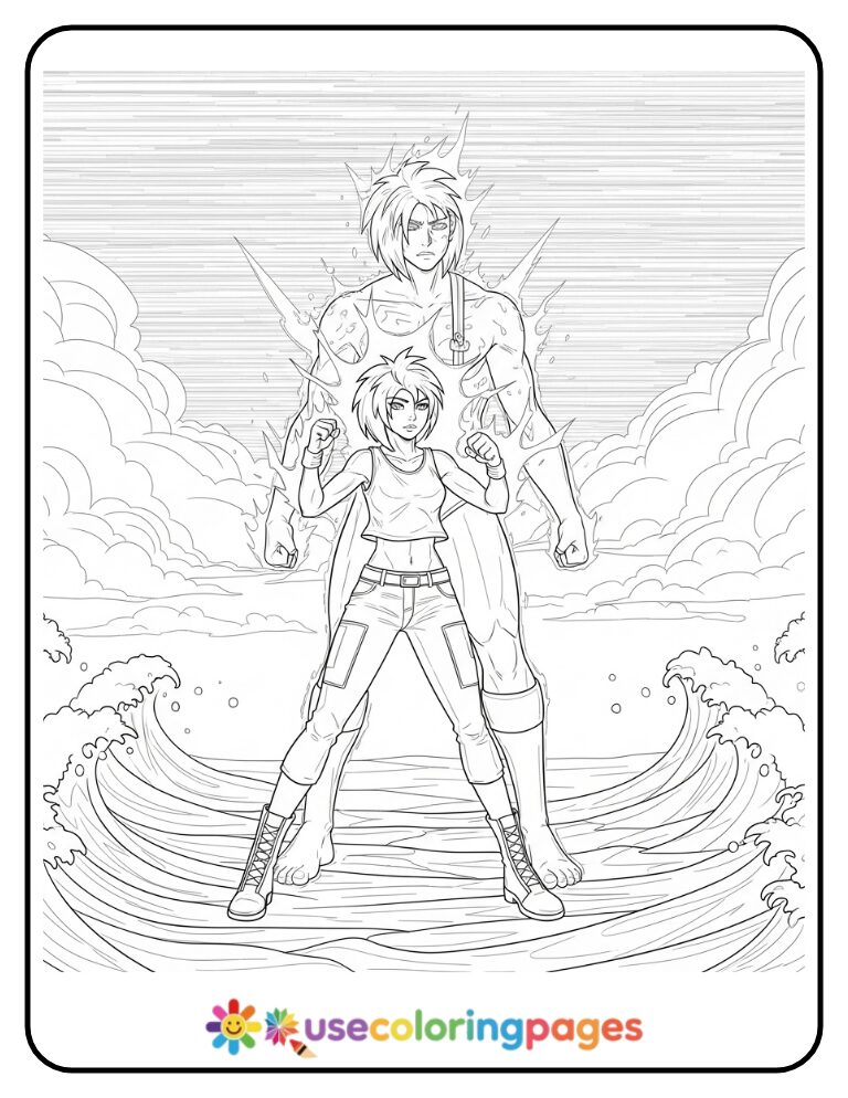 Amy Rose vs Infinite Coloring Page