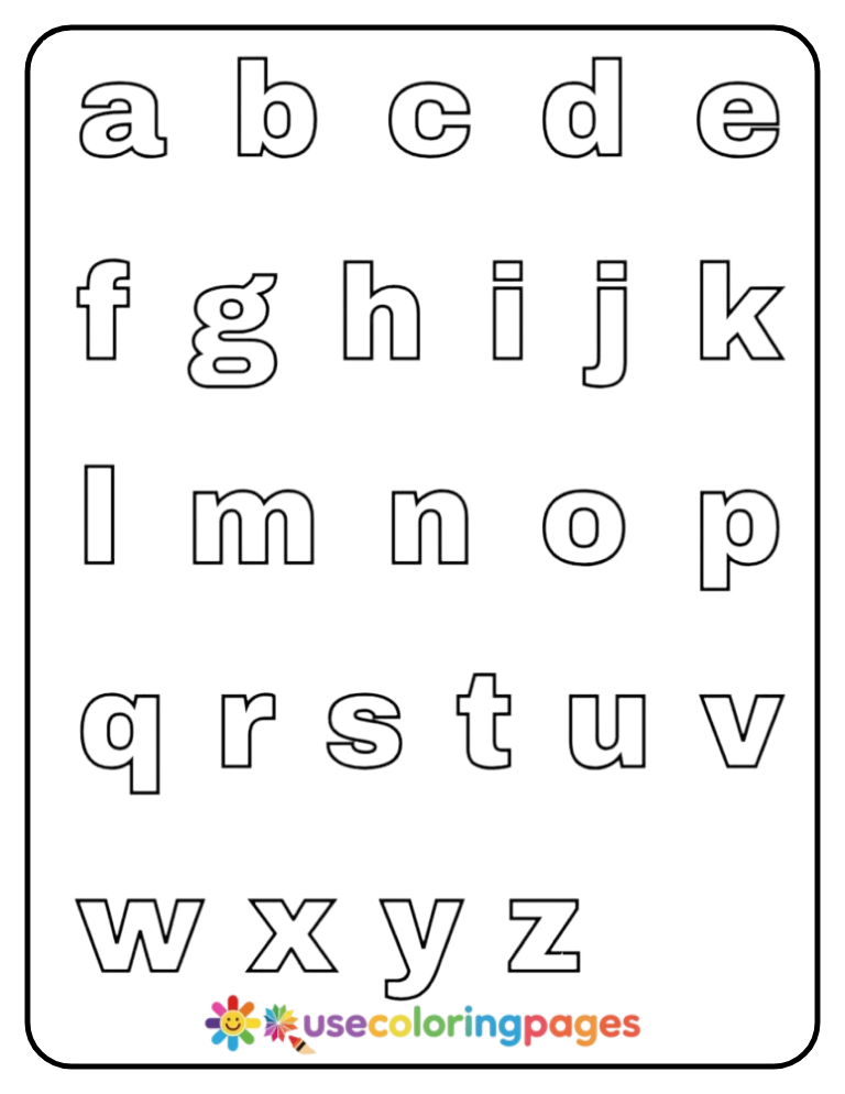 Free Printable Alphabet Coloring Pages