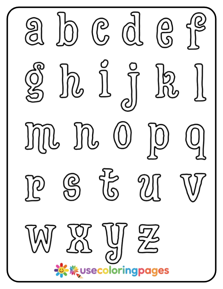 Free Printable Alphabet Coloring Pages