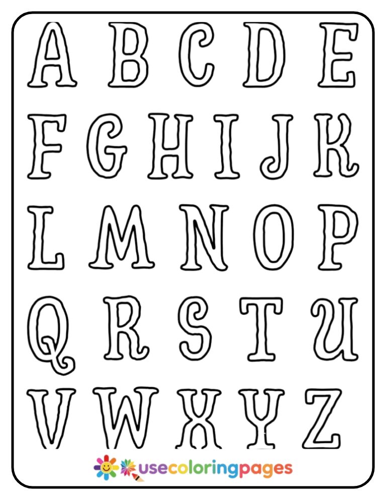 Free Printable Alphabet Coloring Pages