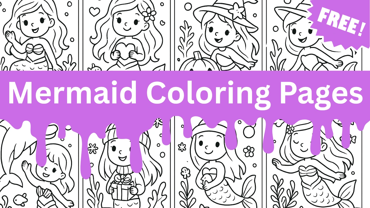 72 Mermaid Coloring Pages (Free Printables PDF for All Ages)