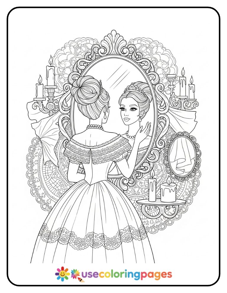Moana Walking Along the Shoreline Coloring Page