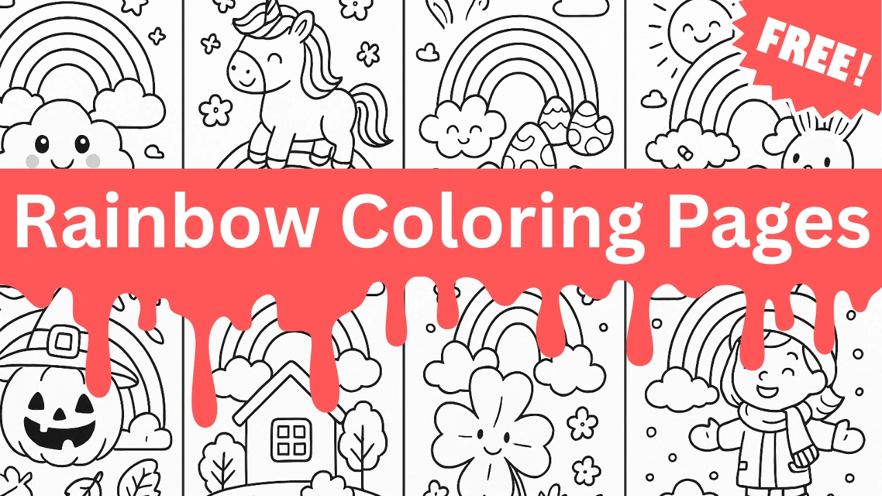 63 Rainbow Coloring Pages Printables PDF for Kids & Adults