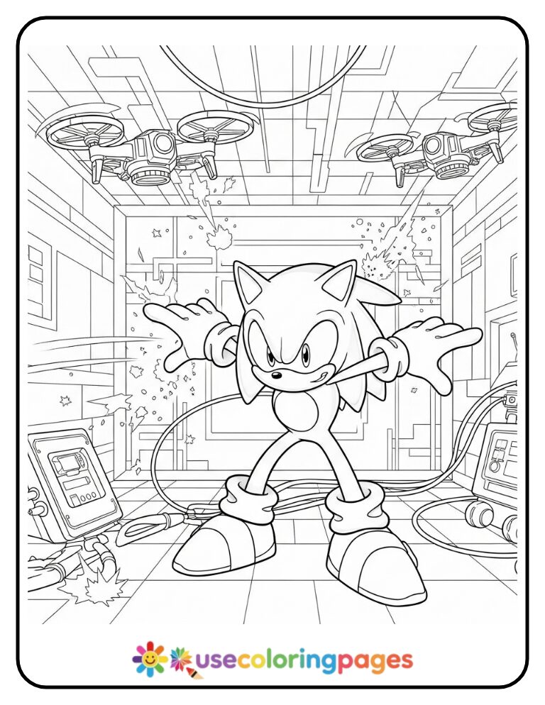 Sonic Battles Chaos Council Drones Coloring Page
