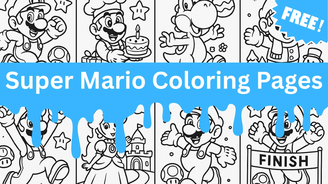 63 Super Mario Coloring Pages (Free PDF Printables For All Ages)