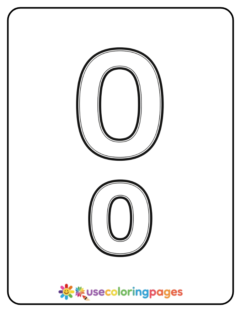 Uppercase and Lowercase O Coloring Page
