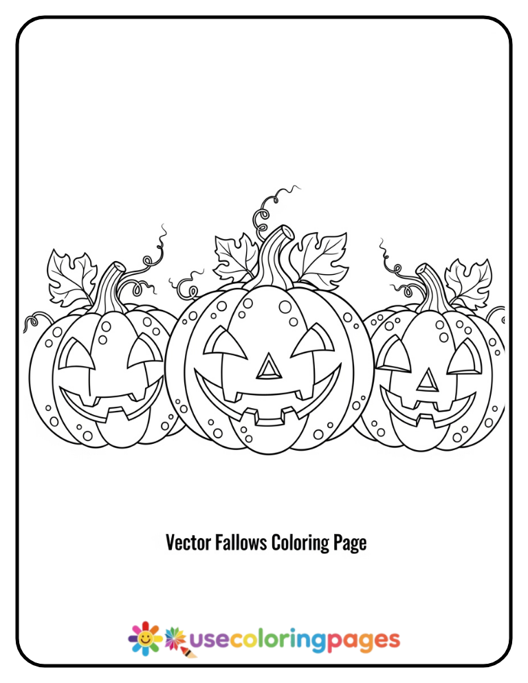 _Easy Jack O Lantern Trio Coloring Page Printable (1)