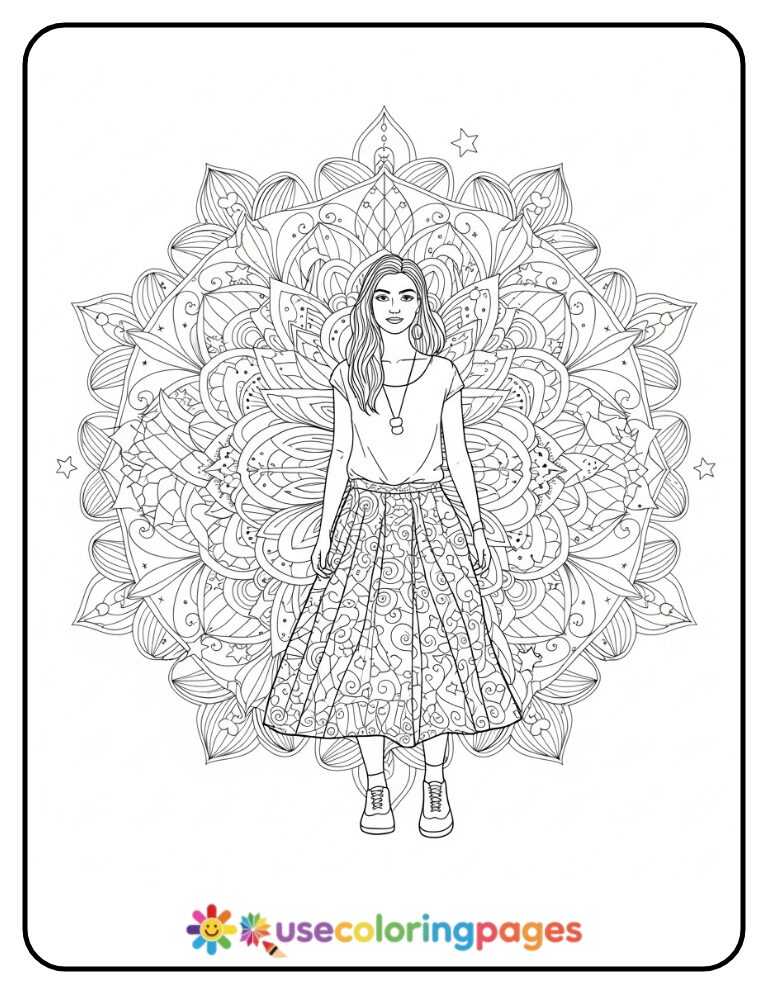 Intricate Mandala Coloring Page Printable