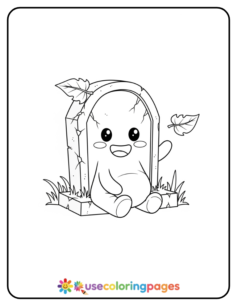 _Mini Tombstone Hug Coloring Page Printable